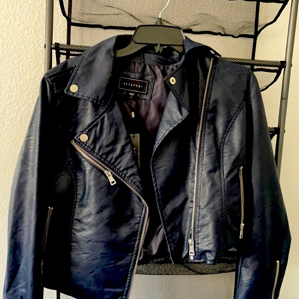 Navy blue jacket great with jeans